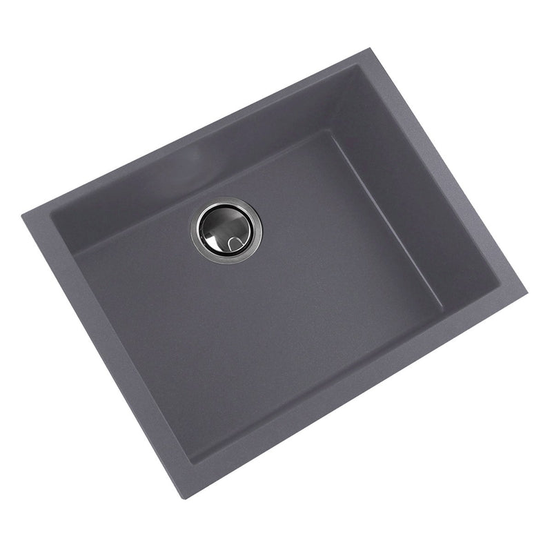 Nantucket Sinks Small Single Bowl Undermount Granite Composite Sink - Titanium PR2418-TI - view 3