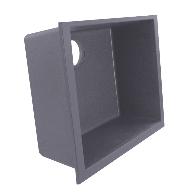 Nantucket Sinks Small Single Bowl Undermount Granite Composite Sink - Titanium PR2418-TI - view 4