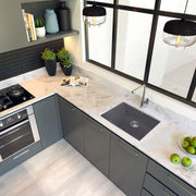 Nantucket Sinks Small Single Bowl Undermount Granite Composite Sink - Titanium PR2418-TI - view 5