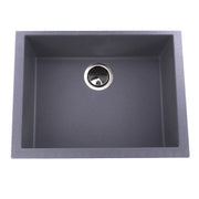 Nantucket Sinks Small Single Bowl Undermount Granite Composite Sink - Titanium PR2418-TI