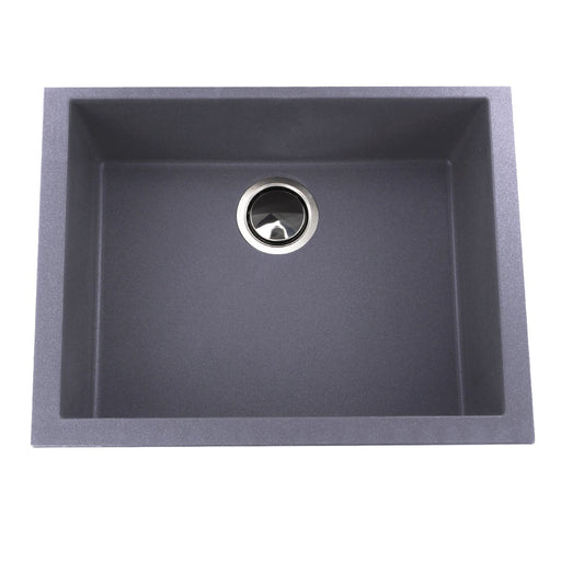 Nantucket Sinks Small Single Bowl Undermount Granite Composite Sink - Titanium PR2418-TI