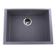 Nantucket Sinks Small Single Bowl Undermount Granite Composite Sink - Titanium PR2418-TI