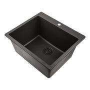 Nantucket Sinks Single Bowl Dual-mount Granite Composite Laundry Sink Black PR2522-DM-BL - view 2