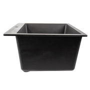 Nantucket Sinks Single Bowl Dual-mount Granite Composite Laundry Sink Black PR2522-DM-BL - view 3