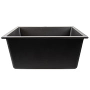 Nantucket Sinks Single Bowl Dual-mount Granite Composite Laundry Sink Black PR2522-DM-BL - view 4