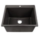 Nantucket Sinks Single Bowl Dual-mount Granite Composite Laundry Sink Black PR2522-DM-BL