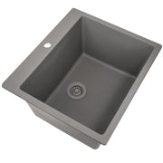 Nantucket Sinks Single Bowl Dual-mount Granite Composite Laundry Sink Titanium PR2522-DM-TI - view 2