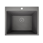 Nantucket Sinks Single Bowl Dual-mount Granite Composite Laundry Sink Titanium PR2522-DM-TI - view 3