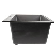 Nantucket Sinks Single Bowl Dual-mount Granite Composite Laundry Sink Titanium PR2522-DM-TI - view 4