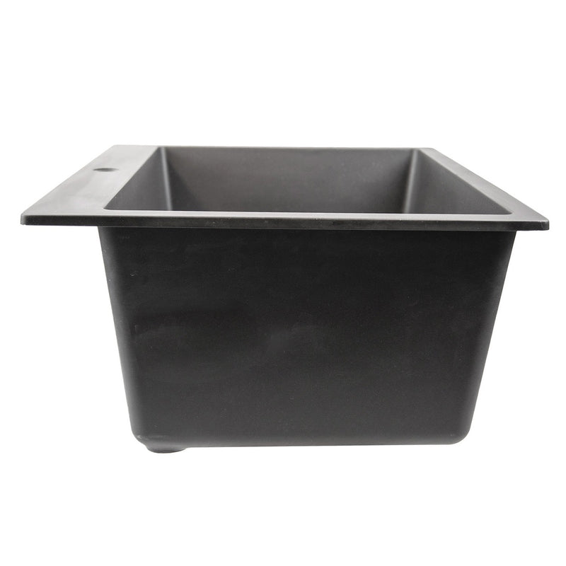 Nantucket Sinks Single Bowl Dual-mount Granite Composite Laundry Sink Titanium PR2522-DM-TI - view 4