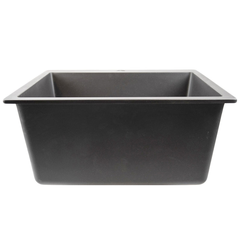 Nantucket Sinks Single Bowl Dual-mount Granite Composite Laundry Sink Titanium PR2522-DM-TI - view 5
