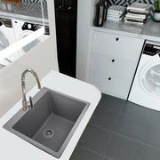 Nantucket Sinks Single Bowl Dual-mount Granite Composite Laundry Sink Titanium PR2522-DM-TI - view 6