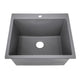 Nantucket Sinks Single Bowl Dual-mount Granite Composite Laundry Sink Titanium PR2522-DM-TI