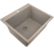 Nantucket Sinks Single Bowl Dual-mount Granite Composite Laundry Sink Truffle PR2522-DM-TR - view 3