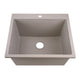 Nantucket Sinks Single Bowl Dual-mount Granite Composite Laundry Sink Truffle PR2522-DM-TR