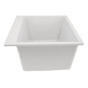 Nantucket Sinks Single Bowl Dual-mount Granite Composite Laundry Sink White PR2522-DM-W - view 4