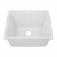 Nantucket Sinks Single Bowl Dual-mount Granite Composite Laundry Sink White PR2522-DM-W