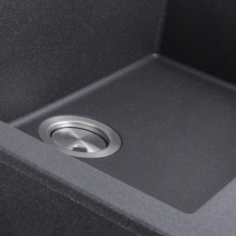 Nantucket Sinks Single Bowl Dual-mount Granite Composite Kitchen Sink Black PR2720-DM-BL - view 2