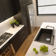 Nantucket Sinks Single Bowl Dual-mount Granite Composite Kitchen Sink Black PR2720-DM-BL - view 5
