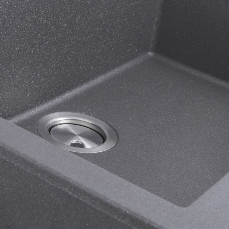 Nantucket Sinks Single Bowl Dual-mount Granite Composite Kitchen Sink Titanium PR2720-DM-TI - view 2