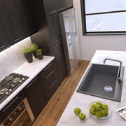Nantucket Sinks Single Bowl Dual-mount Granite Composite Kitchen Sink Titanium PR2720-DM-TI - view 5