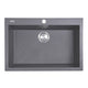 Nantucket Sinks Single Bowl Dual-mount Granite Composite Kitchen Sink Titanium PR2720-DM-TI