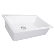Nantucket Sinks Single Bowl Dual-mount Granite Composite Kitchen Sink White PR2720-DM-W - view 2