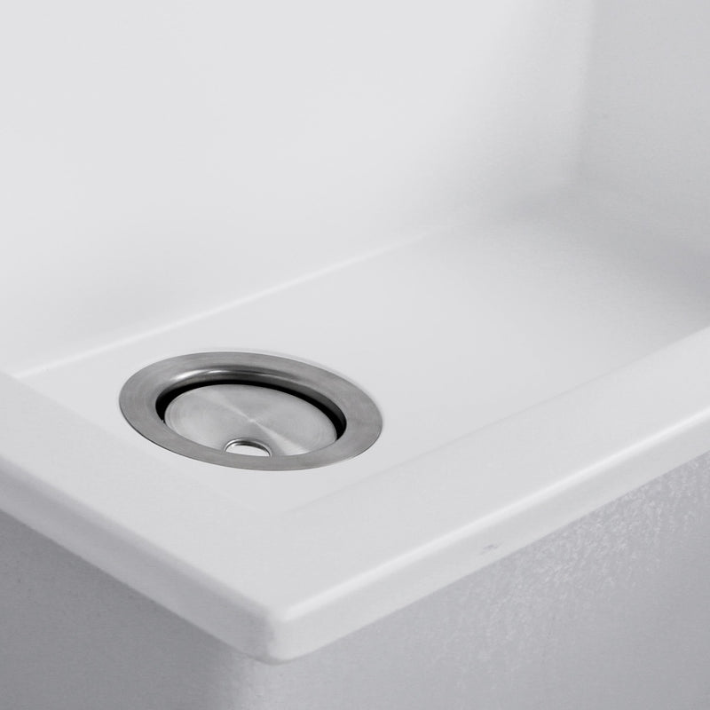 Nantucket Sinks Single Bowl Dual-mount Granite Composite Kitchen Sink White PR2720-DM-W - view 3