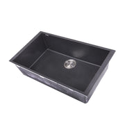 Nantucket Sinks Large Single Bowl Undermount Granite Composite Sink - Black PR3018-BL - view 2