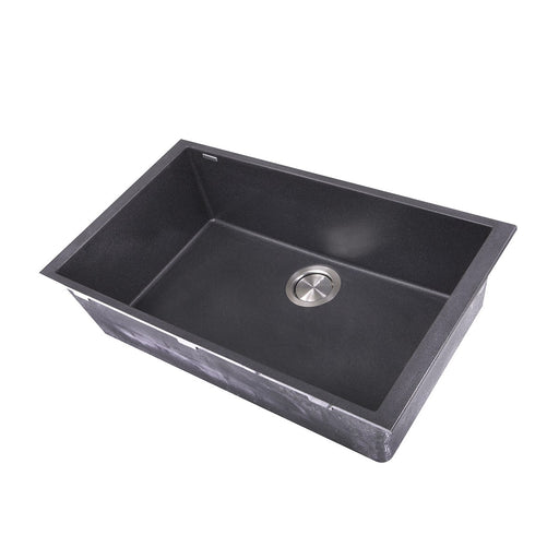 Nantucket Sinks Large Single Bowl Undermount Granite Composite Sink - Black PR3018-BL - view 2