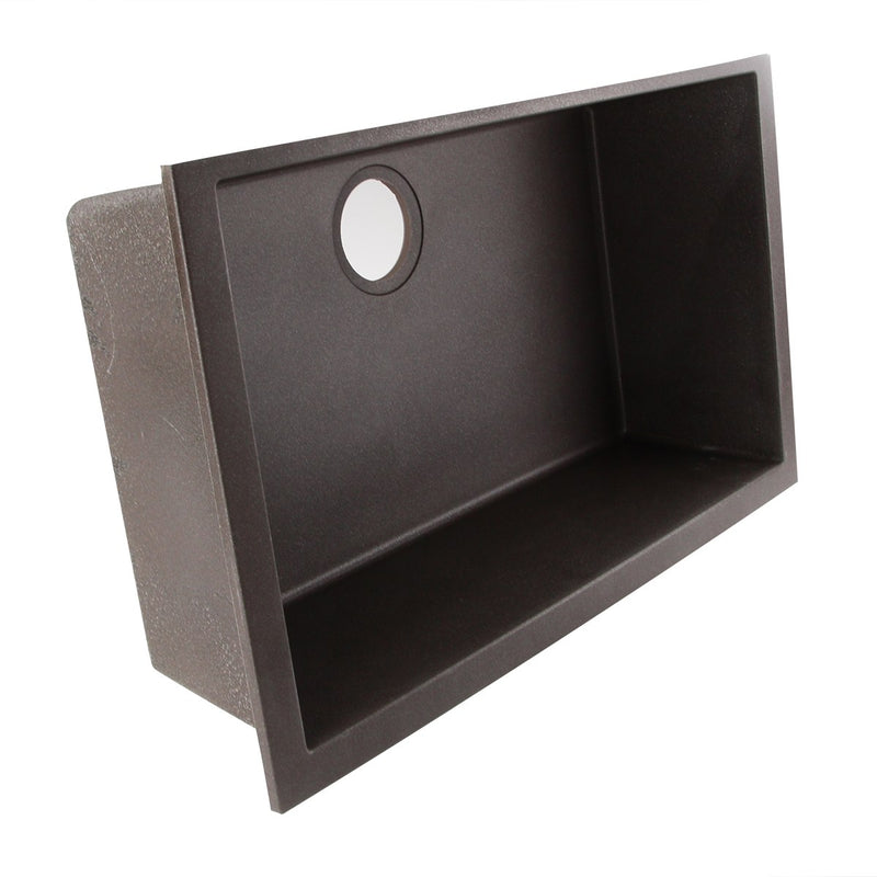 Nantucket Sinks Large Single Bowl Undermount Granite Composite Sink - Brown PR3018-BR - view 4
