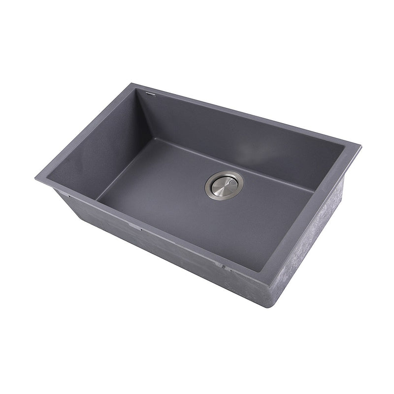 Nantucket Sinks Large Single Bowl Undermount Granite Composite Sink - Titanium PR3018-TI - view 2
