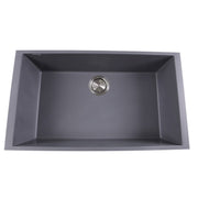 Nantucket Sinks Large Single Bowl Undermount Granite Composite Sink - Titanium PR3018-TI
