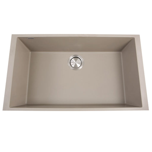 Nantucket Sinks Large Single Bowl Undermount Granite Composite Sink - Truffle PR3018-TR