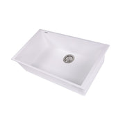 Nantucket Sinks Large Single Bowl Undermount Granite Composite Sink - White PR3018-W - view 2