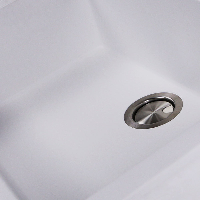Nantucket Sinks Large Single Bowl Undermount Granite Composite Sink - White PR3018-W - view 3