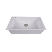 Nantucket Sinks Large Single Bowl Undermount Granite Composite Sink - White PR3018-W - view 5