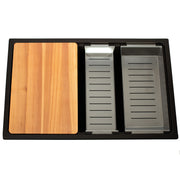 Nantucket Sinks 30" Dualmount Granite Composite Prep-Station with Side Set Drain - Black PR3019PS-BL - view 4