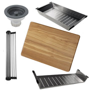 Nantucket Sinks 30" Dualmount Granite Composite Prep-Station with Side Set Drain - Titanium PR3019PS-TI - view 3