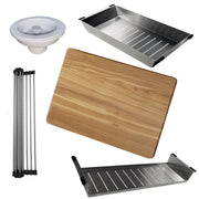 Nantucket Sinks 30" Dualmount Granite Composite Prep-Station with Side Set Drain - White PR3019PS-W - view 3