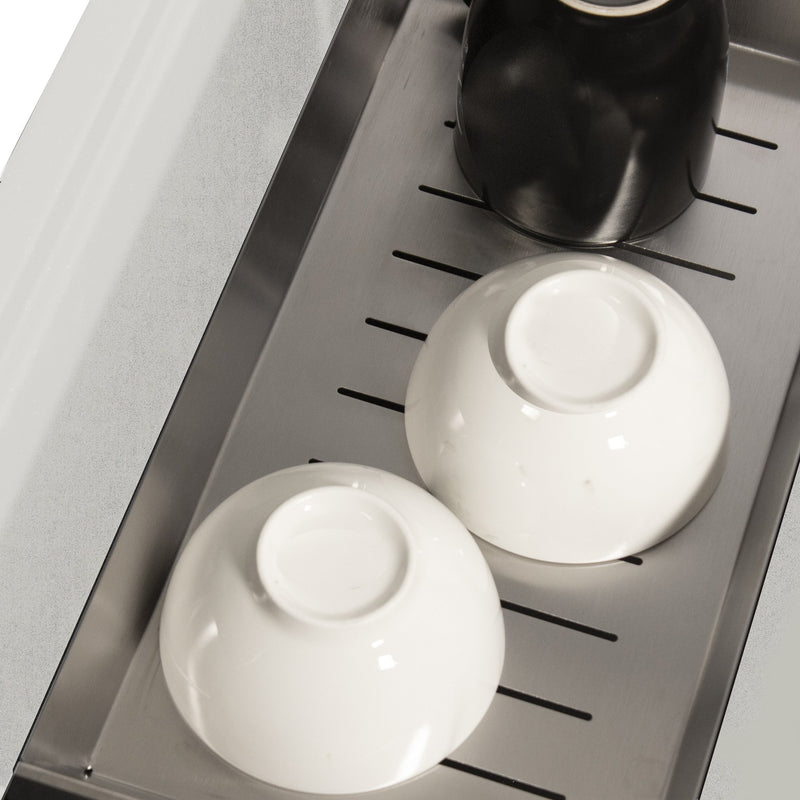 Nantucket Sinks 30" Dualmount Granite Composite Prep-Station with Side Set Drain - White PR3019PS-W - view 6