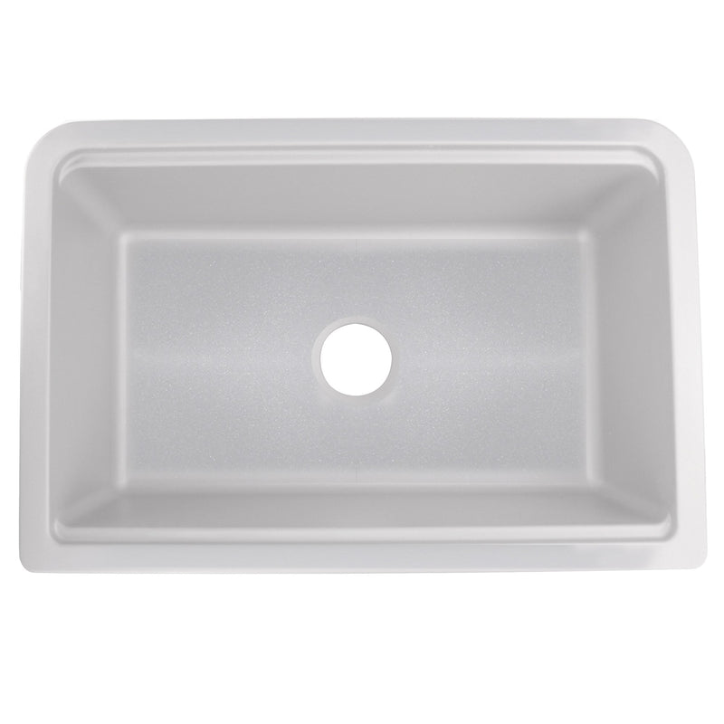 Nantucket Sinks 30-inch Reversible Workstation Granite Composite Apron Sink with Accessory Pack - Light Grey with Metallic Flecks PR3020-APS-G - view 3