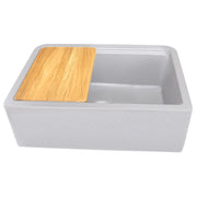 Nantucket Sinks 30-inch Reversible Workstation Granite Composite Apron Sink with Accessory Pack - Light Grey with Metallic Flecks PR3020-APS-G - view 5
