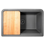 Nantucket Sinks 30-inch Reversible Workstation Granite Composite Apron Sink with Accessory Pack - Titanium PR3020-APS-TI - view 3