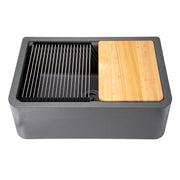 Nantucket Sinks 30-inch Reversible Workstation Granite Composite Apron Sink with Accessory Pack - Titanium PR3020-APS-TI