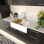 Nantucket Sinks 30-inch Reversible Workstation Granite Composite Apron Sink with Accessory Pack - White PR3020-APS-W - view 7