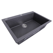 Nantucket Sinks Large Single Bowl Dual-mount Granite Composite Sink - Black PR3020-DM-BL - view 3