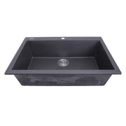 Nantucket Sinks Large Single Bowl Dual-mount Granite Composite Sink - Black PR3020-DM-BL - view 4