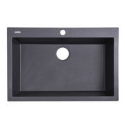 Nantucket Sinks Large Single Bowl Dual-mount Granite Composite Sink - Black PR3020-DM-BL - view 5