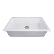 Nantucket Sinks Large Single Bowl Dual-mount Granite Composite Sink - White PR3020-DM-W - view 4